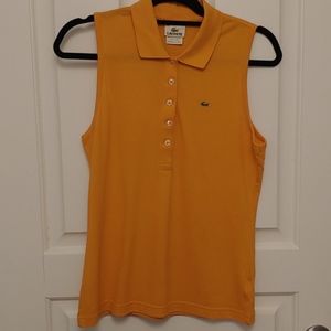 Orange womens lacoste sleeveless polo size 42
